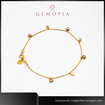 Wholesale Customized Jewelry Fashion Charm Chain Rubber Bracelet for Women